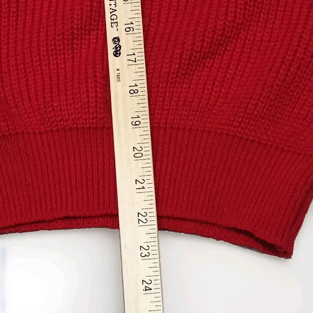 VTG High Sierra Mervyn's Pullover Sweater Size Md Red Heavy Cotton Crewneck EUC